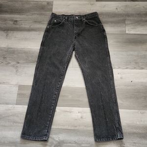Mens Wrangler Classic Stone Wash Black Denim Jeans Regular Fit 31" x 30"